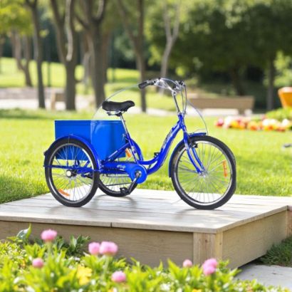 صورة دراجة 3 عجلات بصندوق عملي – مقاس 24 بوصة